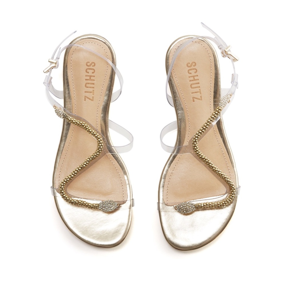 NWT Schutz Embellished flat sandals 6.5